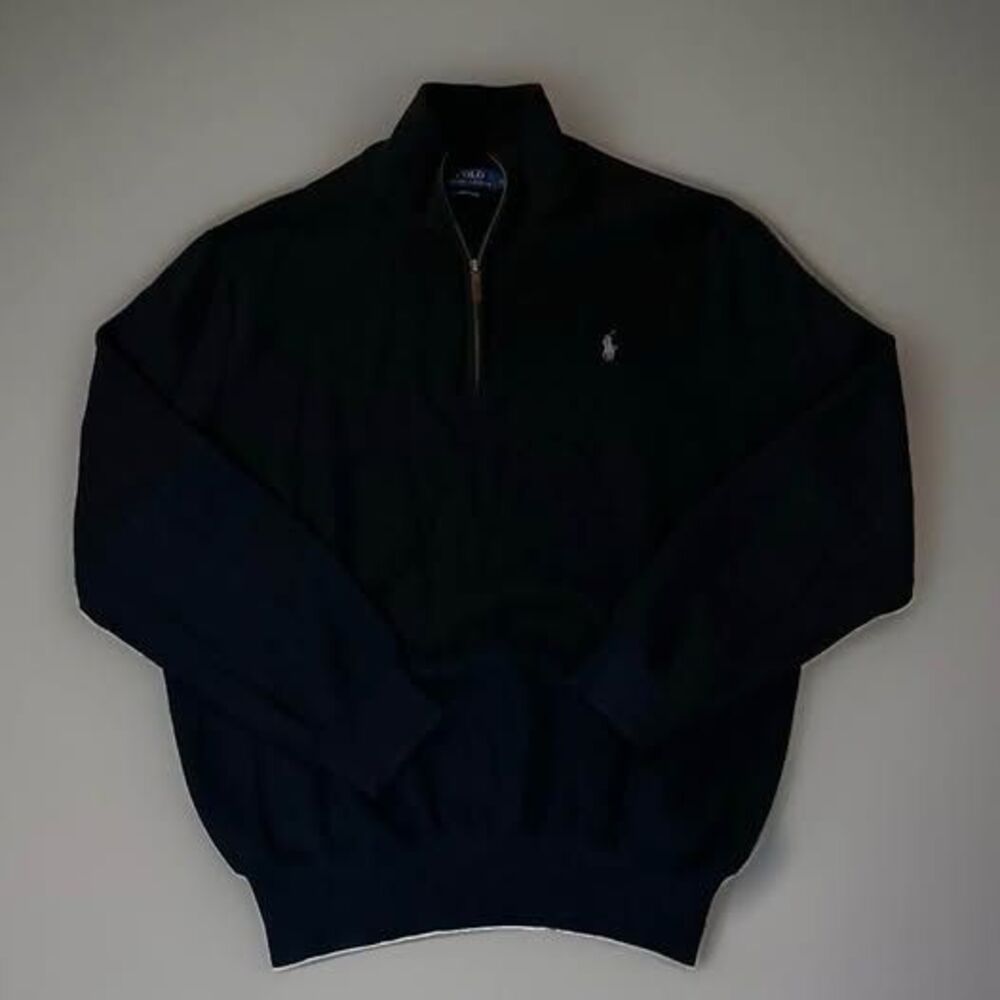 Polo Ralph Lauren 1/4 Zip Pima Cotton Pullover Sweater
